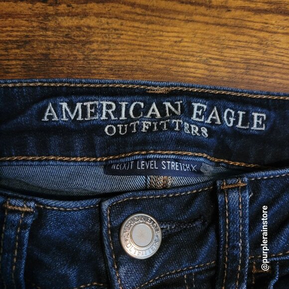 American Eagle Jeans 2 S Jegging Next Level Stretch X Low Rise Dark Wash Denim - Picture 4 of 12